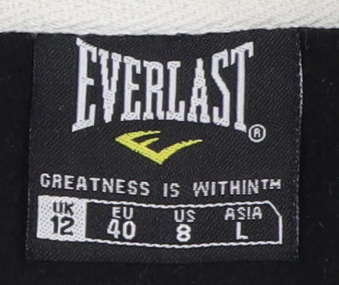 Everlast Women's Black Hoodie Size 12 Polyester Logo