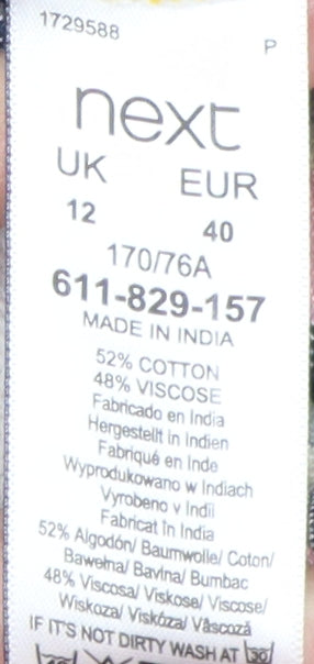 Next Women's Striped Midi Skirt, Size 12, A-Line, Pockets