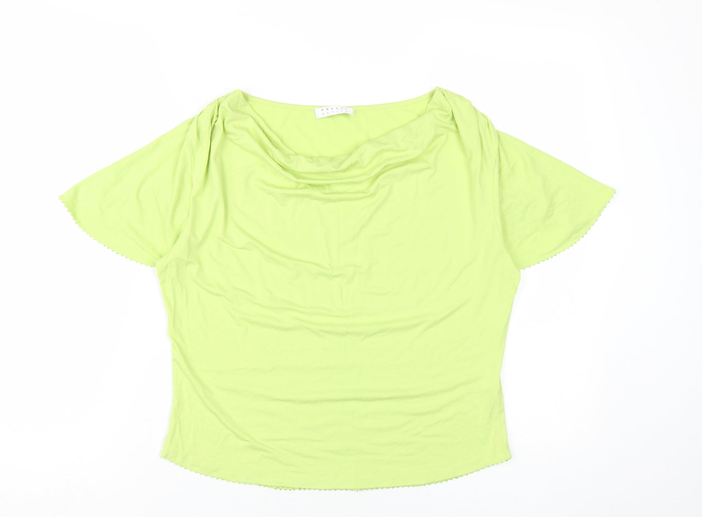 Precis Petite Women's Green Cowl Neck Top M