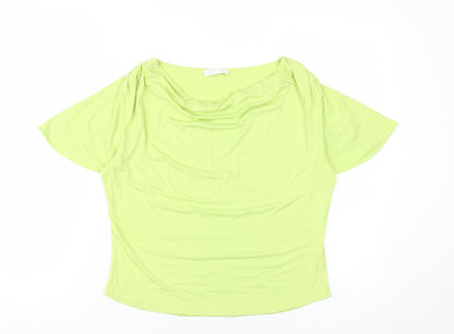 Precis Petite Women's Green Cowl Neck Top M