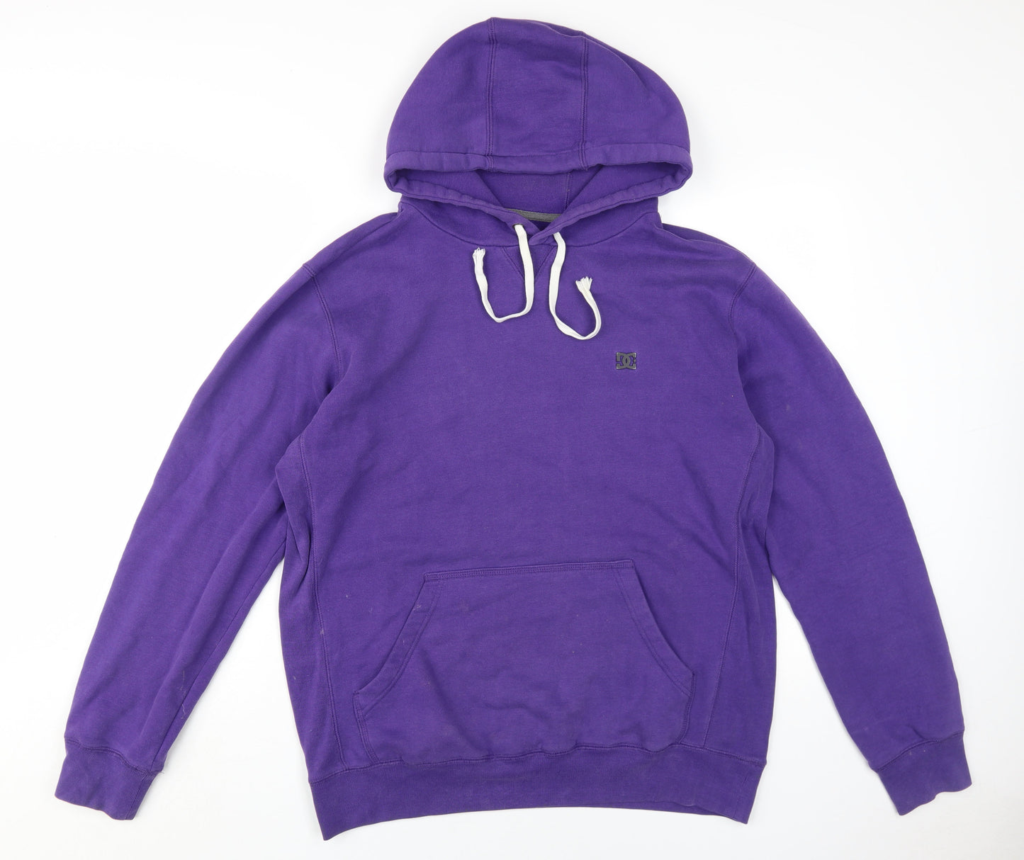 DC Men's Purple Pullover Hoodie Size L with Logo