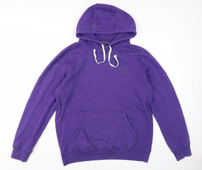 DC Men's Purple Pullover Hoodie Size L with Logo