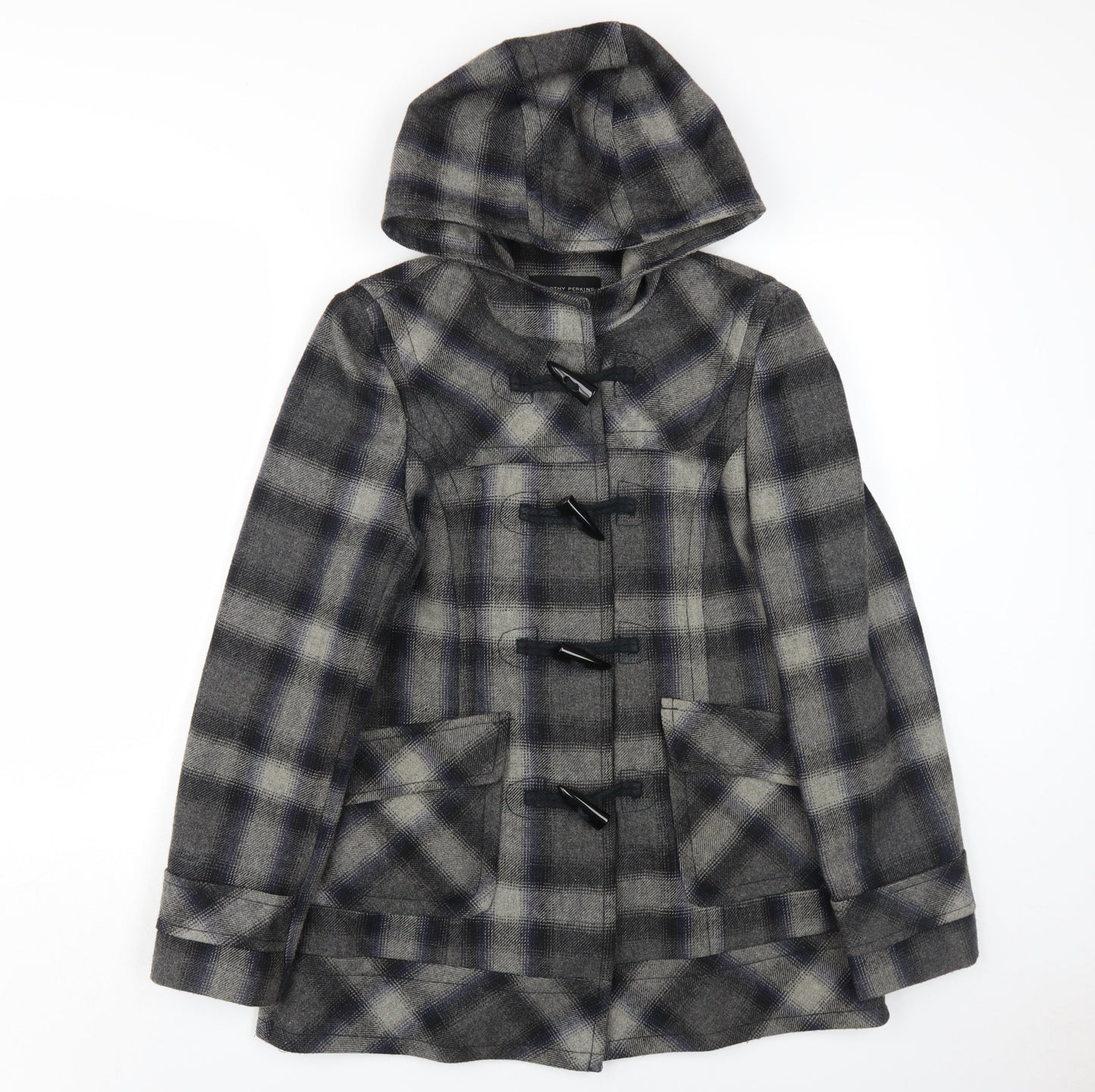 Womens UK Size 10 Dorothy Perkins Grey Duffle Coat