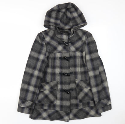 Womens UK Size 10 Dorothy Perkins Grey Duffle Coat