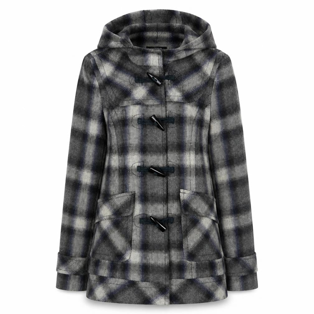 Womens UK Size 10 Dorothy Perkins Grey Duffle Coat