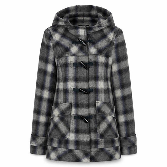 Womens UK Size 10 Dorothy Perkins Grey Duffle Coat