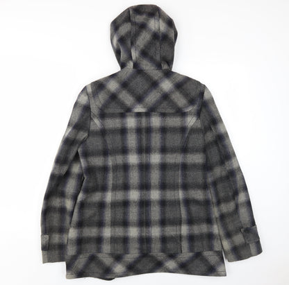 Womens UK Size 10 Dorothy Perkins Grey Duffle Coat