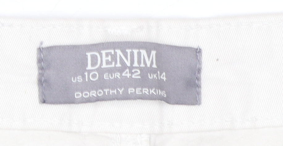 Dorothy Perkins Women's Ivory Bermuda Shorts Size 14