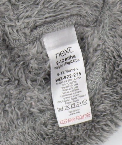 Next Grey Unisex Baby Jumper 9-12 Months Fleece Pullover