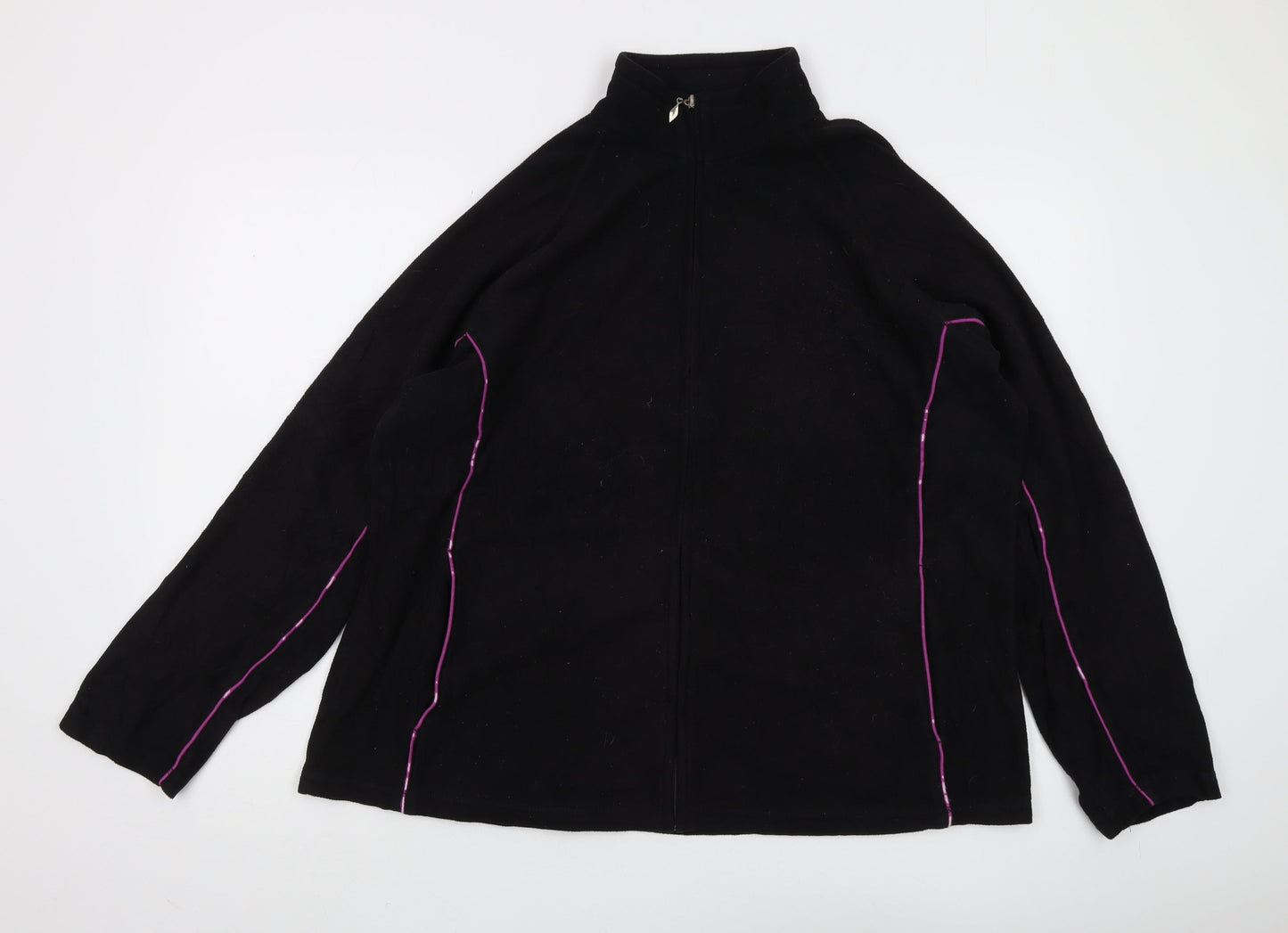 The Golf Co Unisex Black XL Full Zip Fleece Hoodie