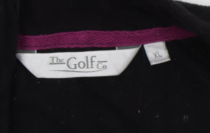The Golf Co Unisex Black XL Full Zip Fleece Hoodie