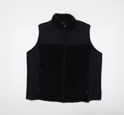 Active VIII Unisex Black Fleece Vest, Size 18/20, Lightweight