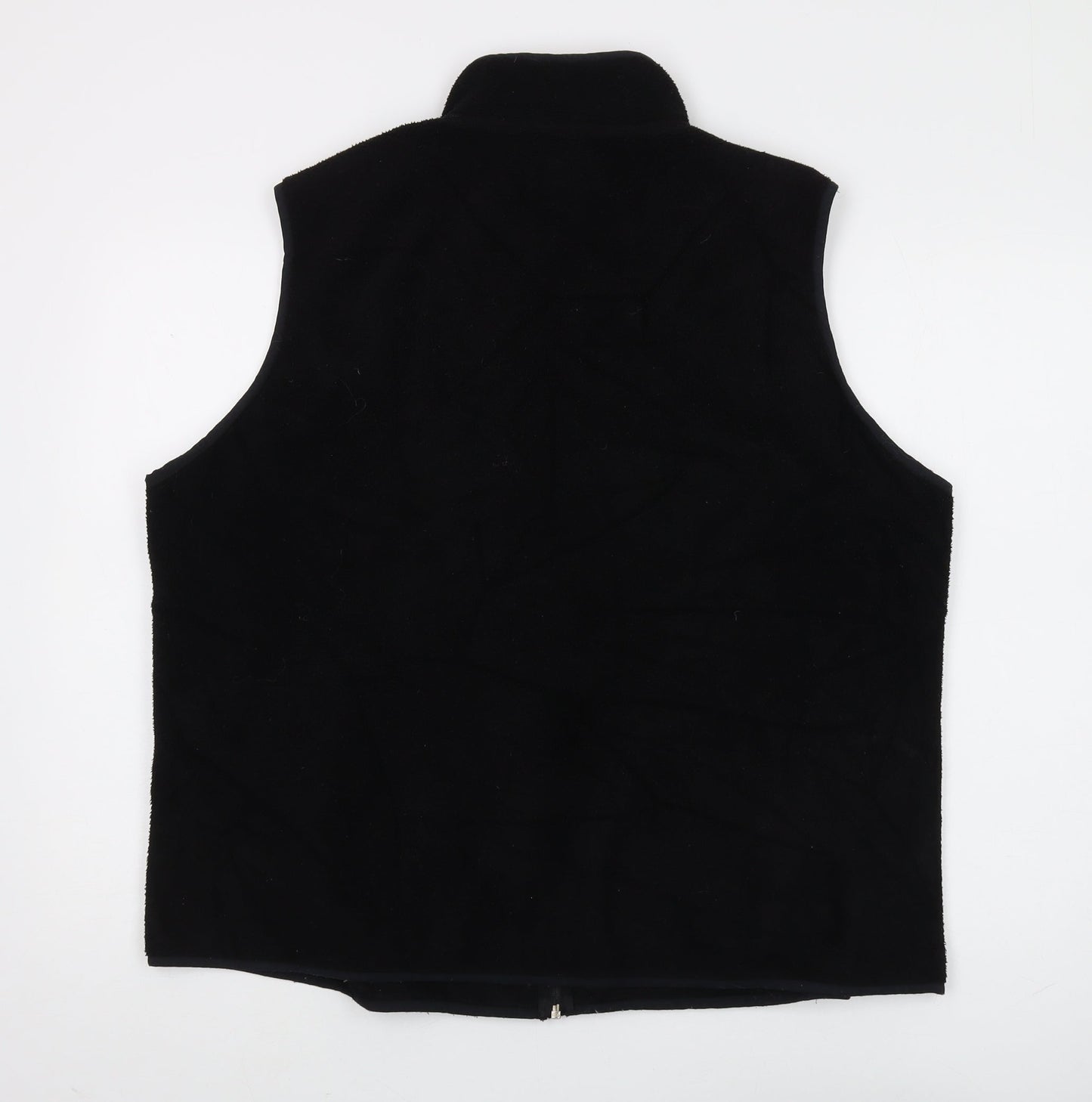 Active VIII Unisex Black Fleece Vest, Size 18/20, Lightweight