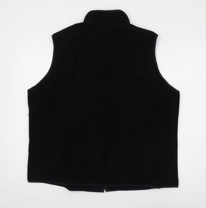 Active VIII Unisex Black Fleece Vest, Size 18/20, Lightweight