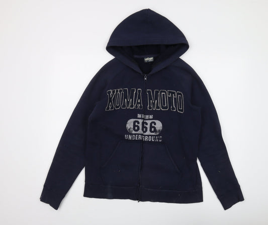 Vintage Originals Boys Navy Full Zip Hoodie Size 13