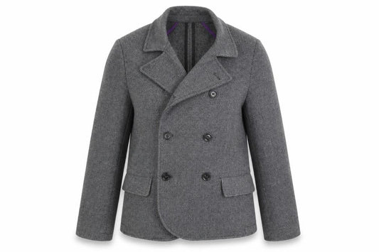 Without Prejudice Women's Grey Pea Coat Size M Classic