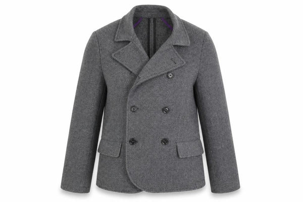 Without Prejudice Women's Grey Pea Coat Size M Classic