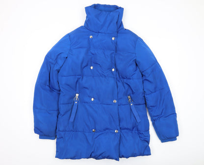 Womens UK Size M Red Herring Blue Puffer Jacket