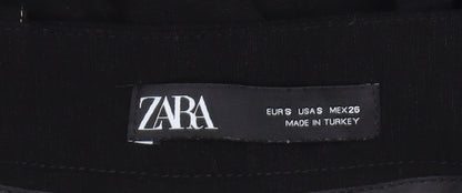 Zara Women's Black S Button Casual Skirt