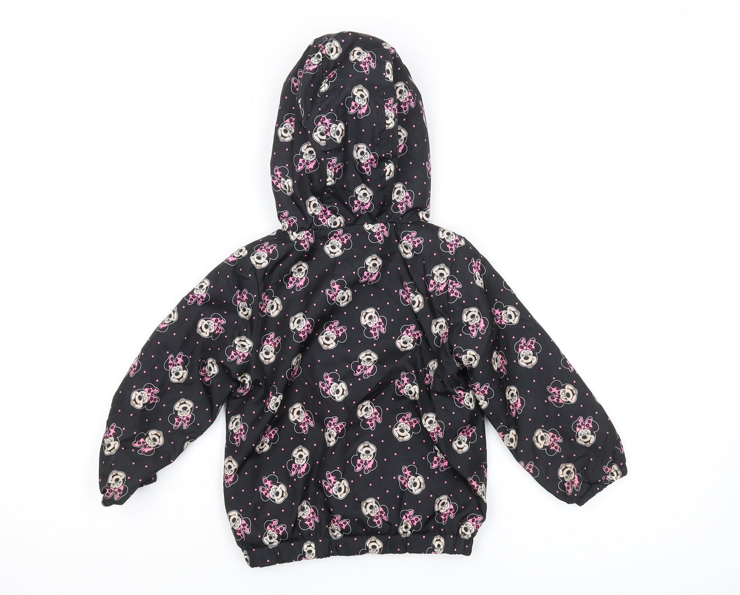 Disney Baby Minnie Mouse Black Hooded Puffer Jacket 18-24m