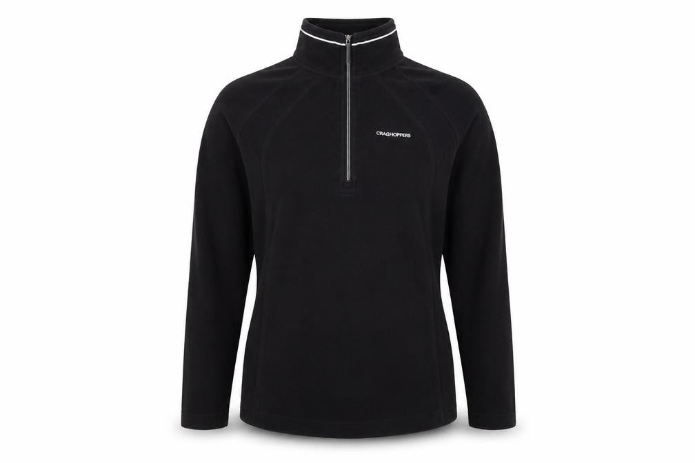 Front view of Craghoppers unisex black pullover sweatshirt, size 10