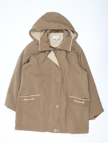 Womens UK Size 16 EWM Brown Parka Coat