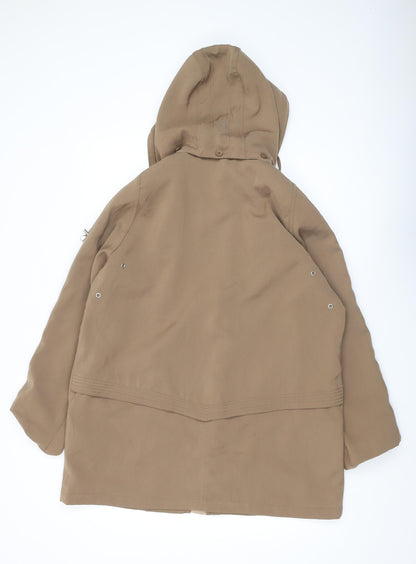 Womens UK Size 16 EWM Brown Parka Coat