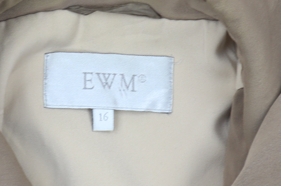 Womens UK Size 16 EWM Brown Parka Coat