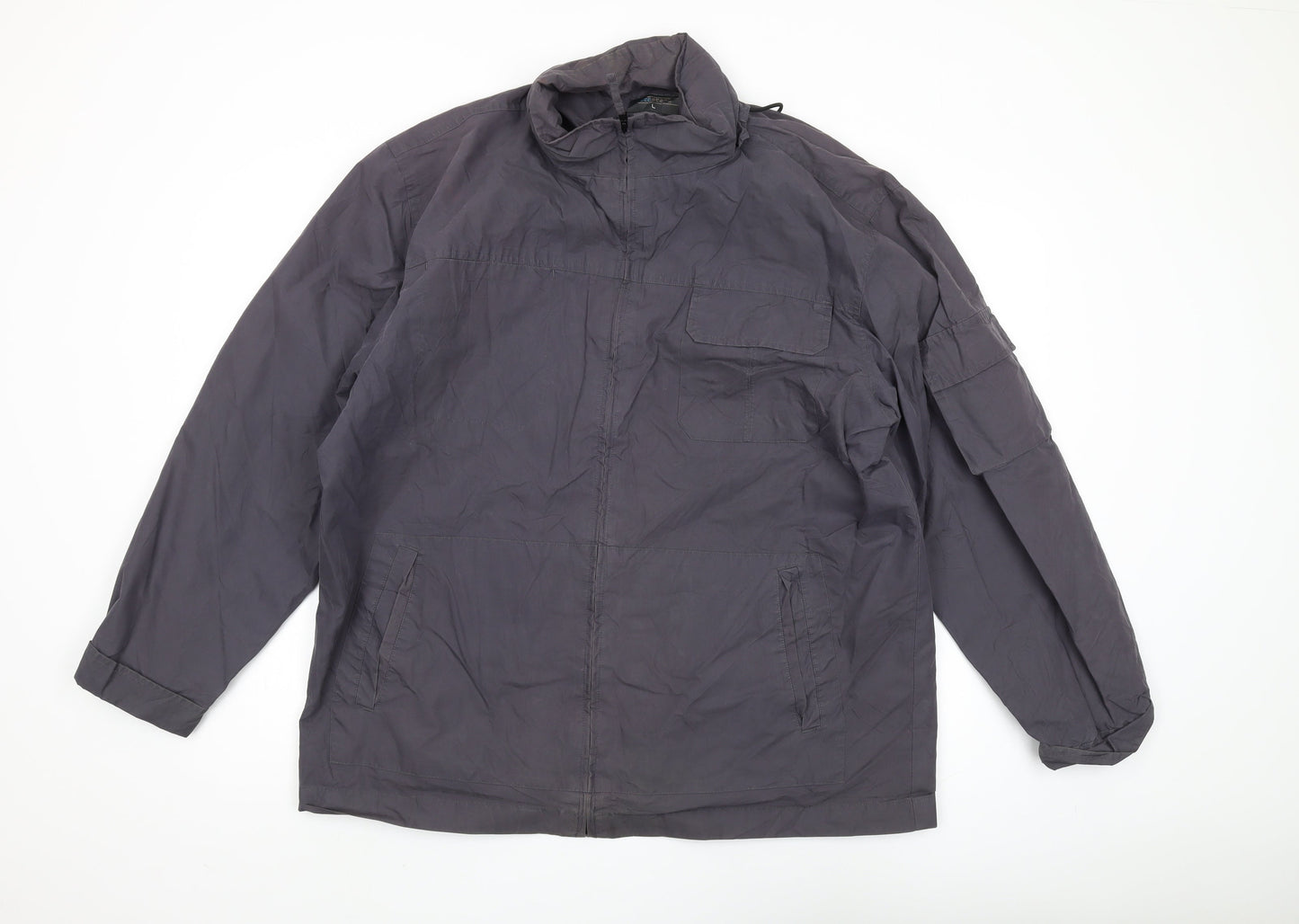 Mens UK Size L Etcetera Grey Windbreaker Coat