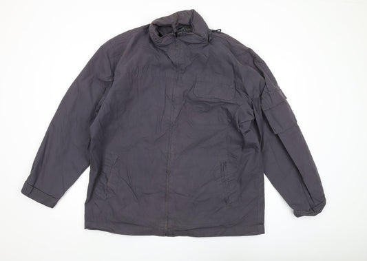 Mens UK Size L Etcetera Grey Windbreaker Coat