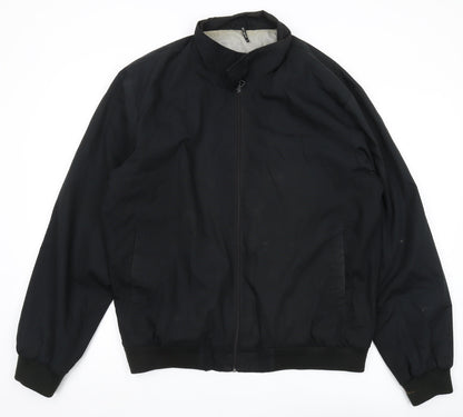 Mens UK Size XL Teddy Smith Black Bomber Jacket