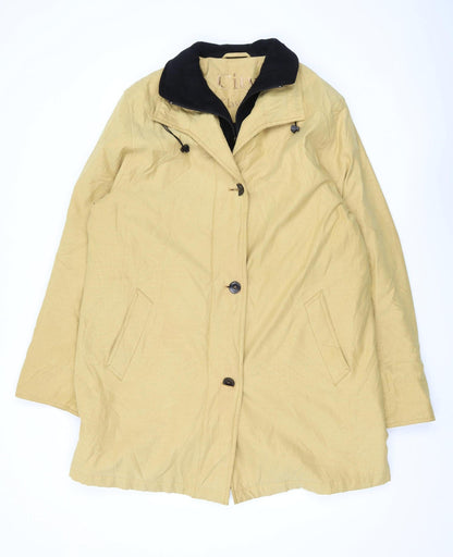 City Women's Beige Overcoat, Size 12, Casual, Button