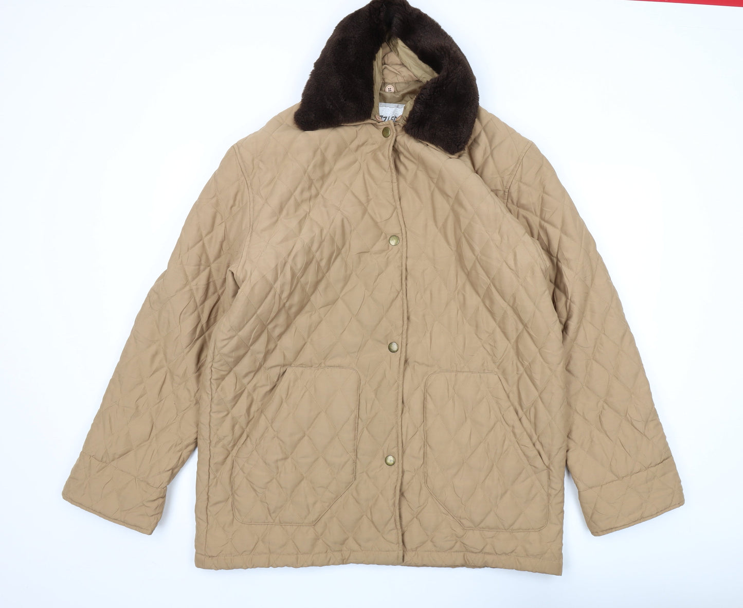 Drizzler Women’s Beige Quilted Jacket Size 14