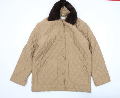 Drizzler Women’s Beige Quilted Jacket Size 14