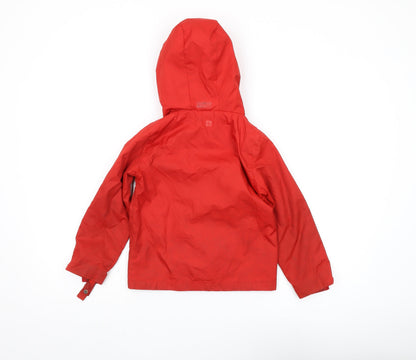 Mountain Warehouse Boys Red Hooded Rain Coat 5-6 Years