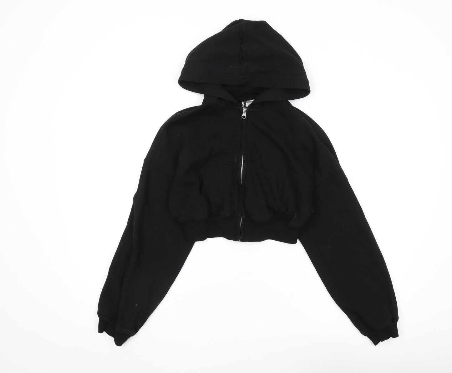 H&M Women's Black Full Zip Hoodie Size 12