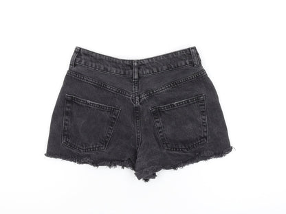 Topshop Women’s Black Cut-Off Denim Shorts Size 25