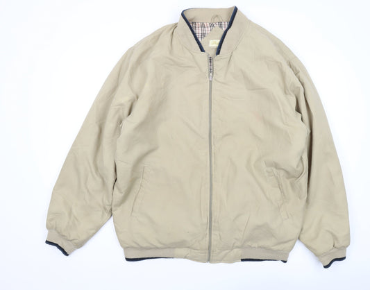 Mens UK Size L Cheems Beige Bomber Jacket