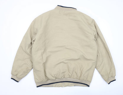 Mens UK Size L Cheems Beige Bomber Jacket