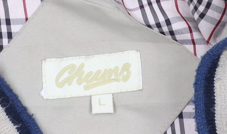 Mens UK Size L Cheems Beige Bomber Jacket