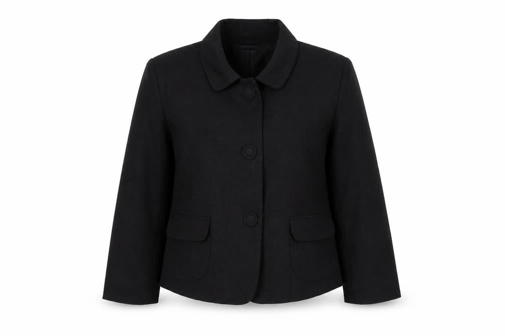 Debenhams Women's Black Cotton Blend Blazer, Size 12