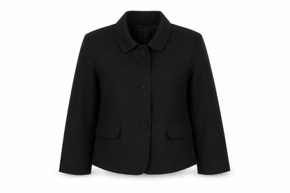 Debenhams Women's Black Cotton Blend Blazer, Size 12