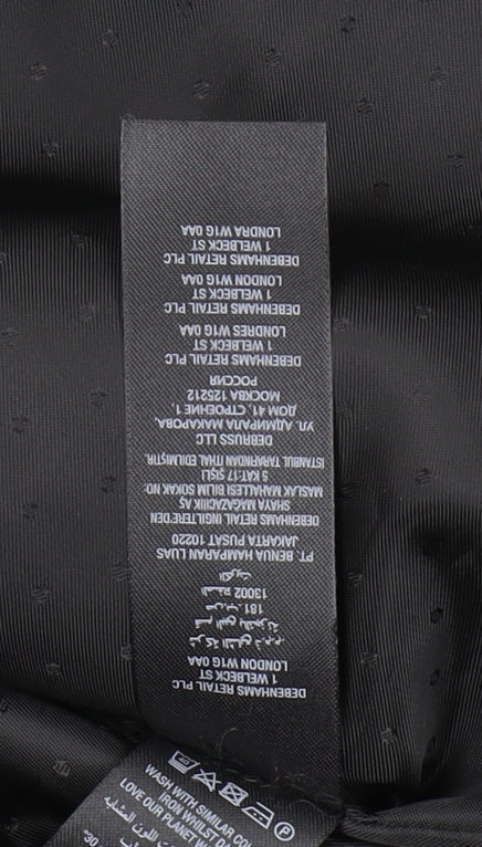 Debenhams Women's Black Cotton Blend Blazer, Size 12