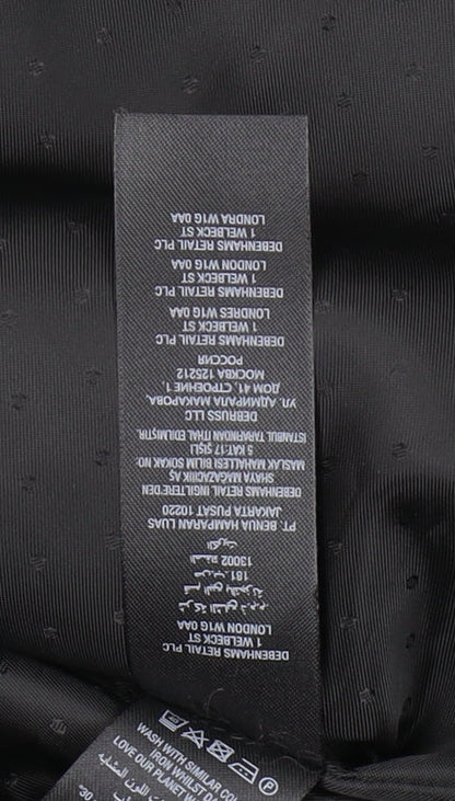 Debenhams Women's Black Cotton Blend Blazer, Size 12