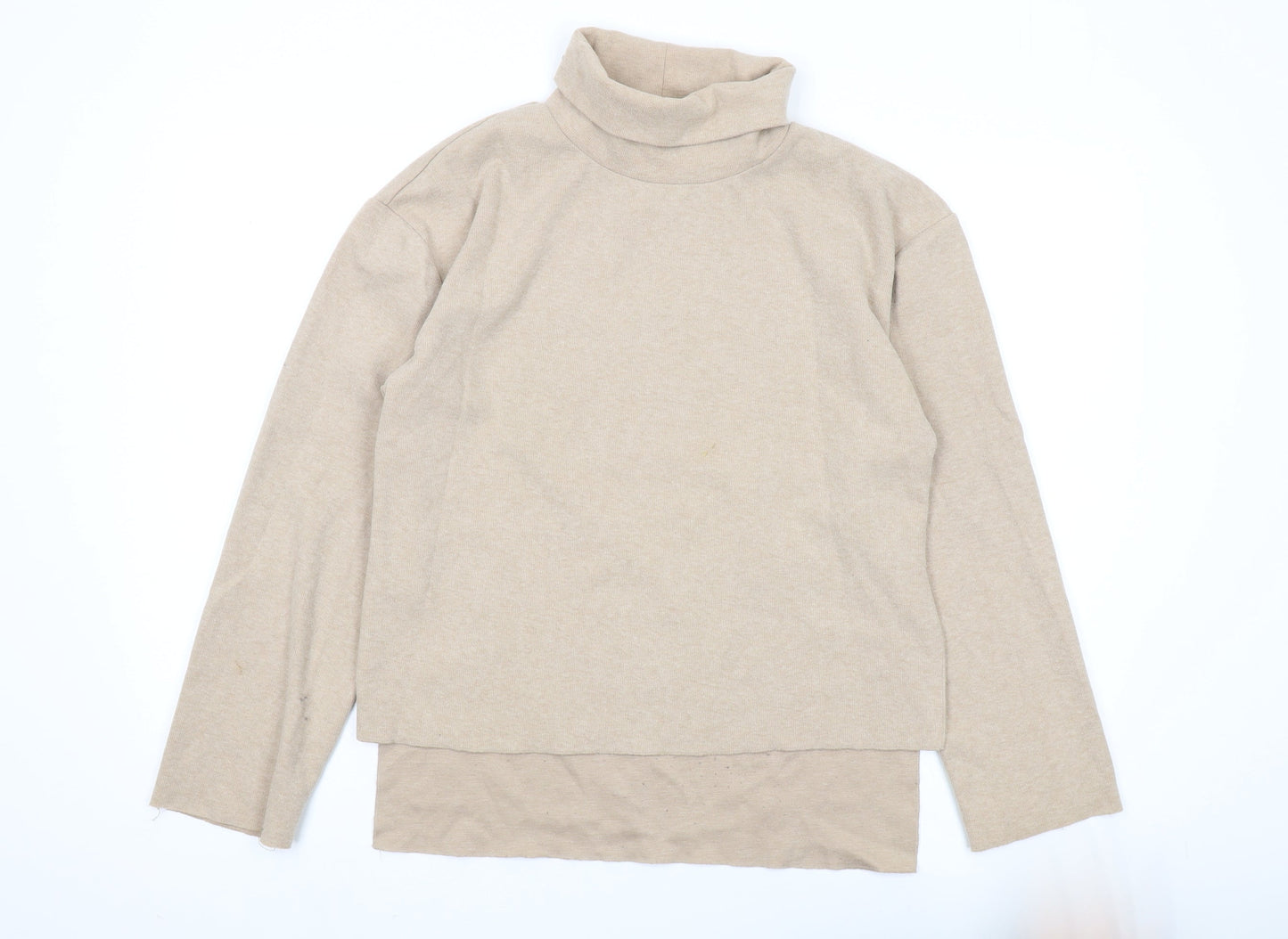 Womens UK Size 4 Zara Beige Pullover Jumper