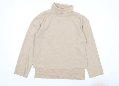 Womens UK Size 4 Zara Beige Pullover Jumper