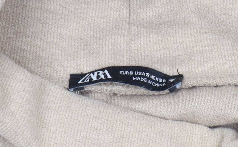 Womens UK Size 4 Zara Beige Pullover Jumper