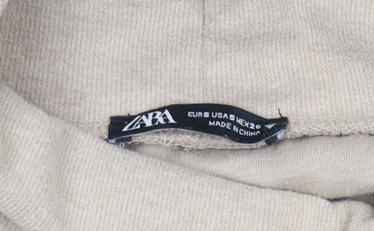 Womens UK Size 4 Zara Beige Pullover Jumper