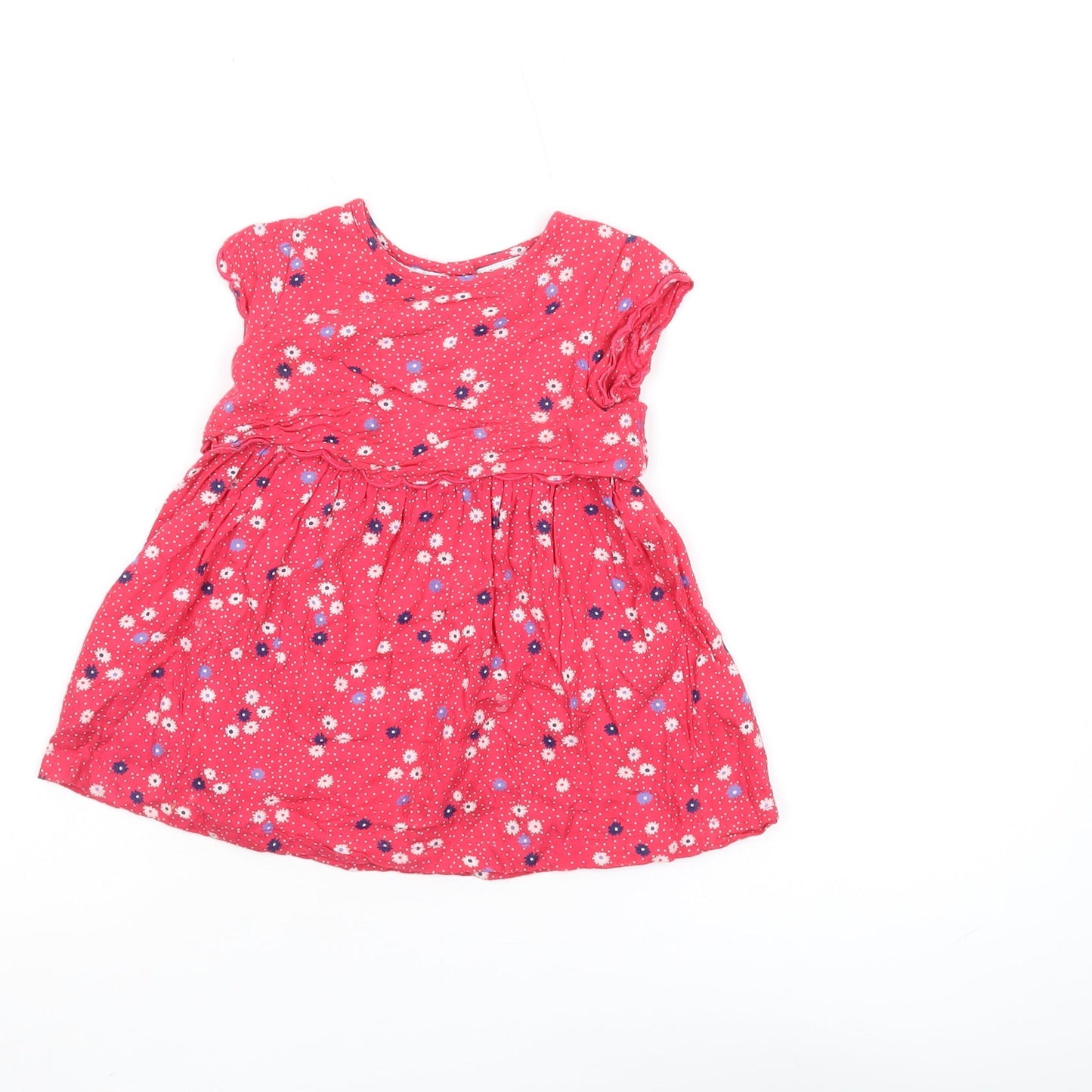 Jasper Conran Girls Red Floral A-Line Dress 12-18 Months