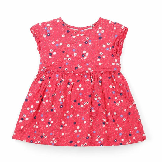 Jasper Conran Girls Red Floral A-Line Dress 12-18 Months